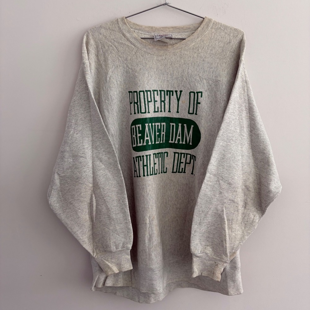 Santee HVYWT Beaver Dam Athletic Dept Sweatshirt Mens XL Gray Made in USA